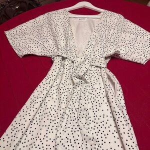 Lovers + Friends Black and White Dotted jumpsuit lined Sexy comfortable garment